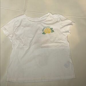 Old Navy White Tee with Sunflower and 'Good Times' Print